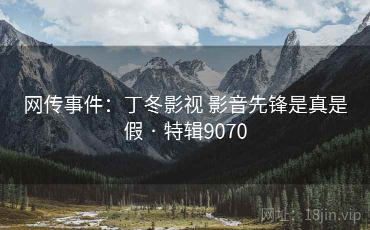 网传事件：丁冬影视 影音先锋是真是假 · 特辑9070