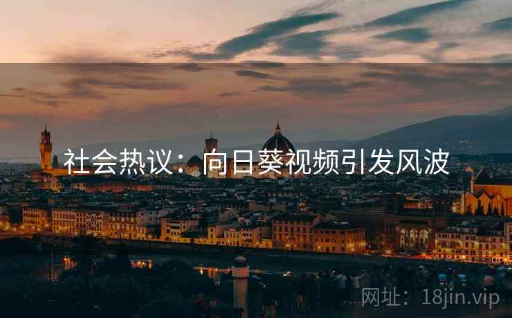 社会热议：向日葵视频引发风波