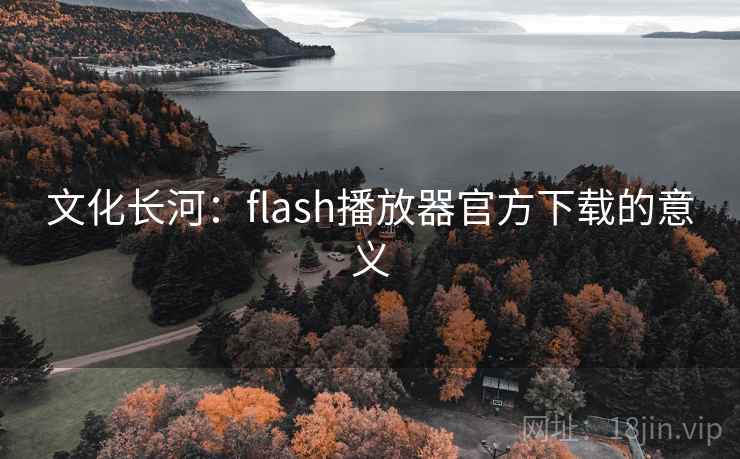 文化长河:flash播放器官方下载的意义